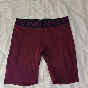 Nike Pro Maroon Compression Shorts